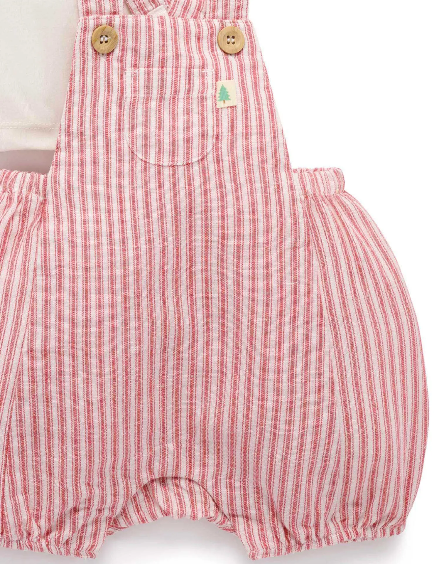 Striped Overall Set