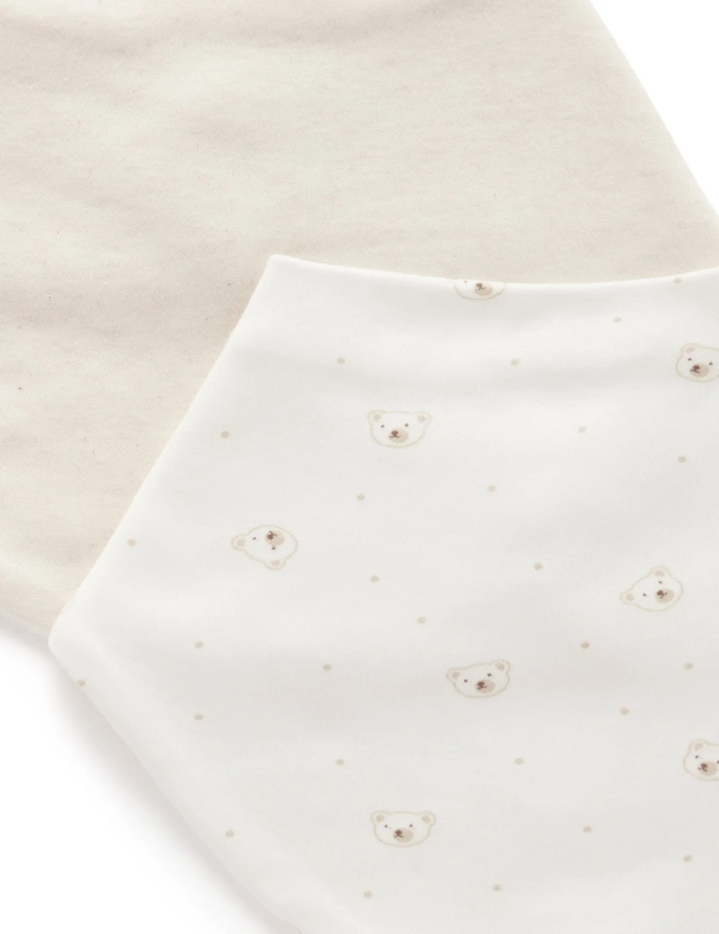 Vanilla Bear 2 Pack Dribble Bib