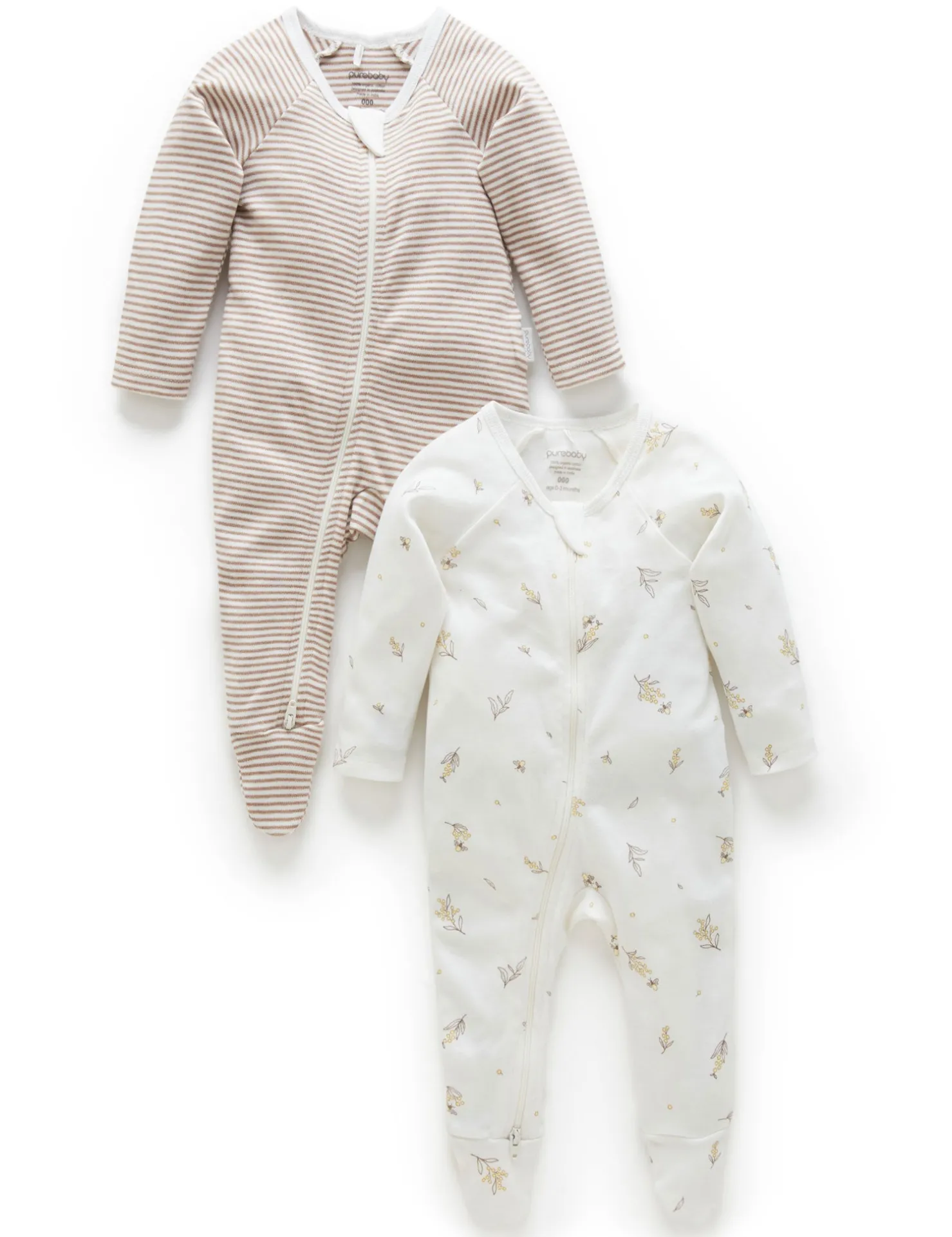 Wattle Bee 2 Pack Zip Growsuit