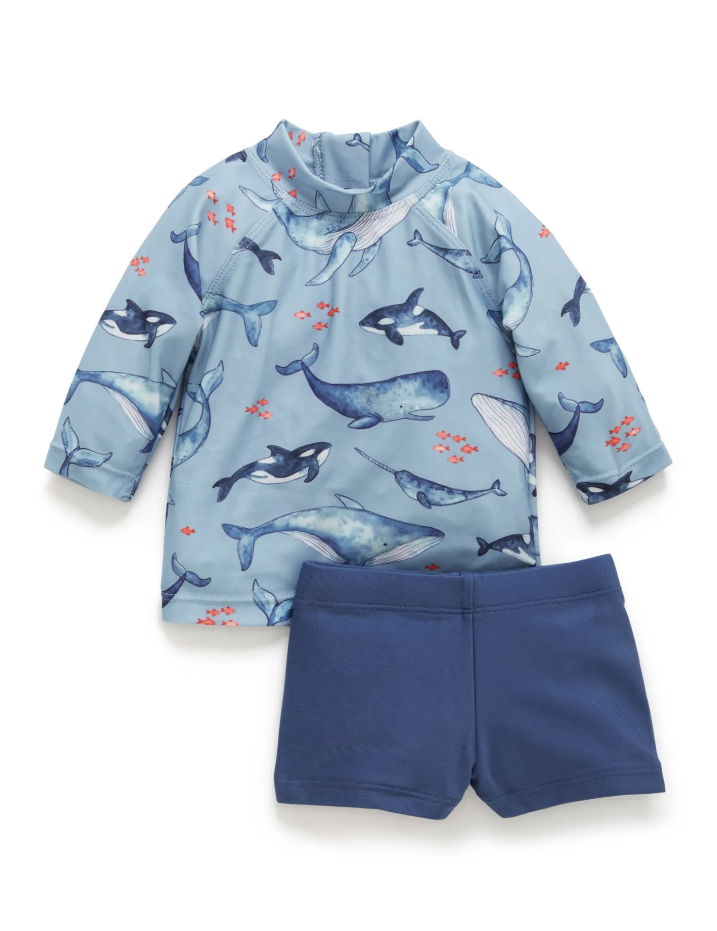 Whale Pod Long Sleeve Rashie Set