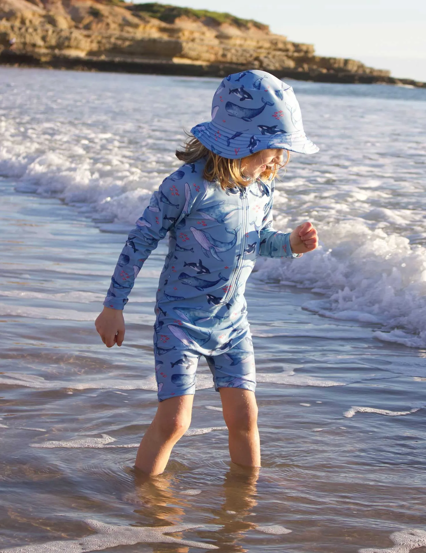 Whale Pod Long Sleeve Rashie Sunsuit