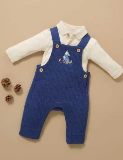 Wolf Quilted Overalls
